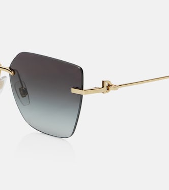 DG Flip cat-eye sunglasses in gold - Dolce Gabbana | Mytheresa