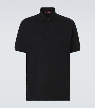Horsebit cotton-blend piqué polo shirt | Gucci