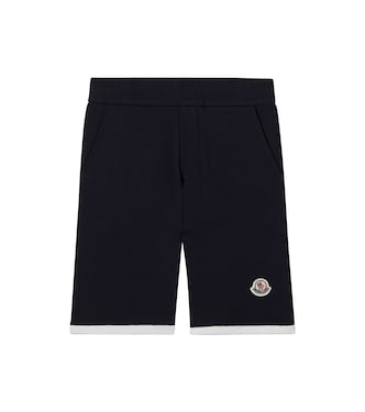 Logo cotton jersey shorts | Moncler Enfant