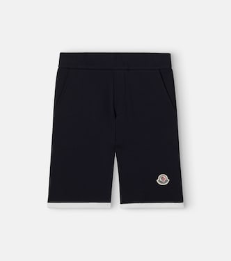 Logo cotton jersey shorts | Moncler Enfant