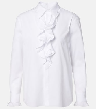 Ruffled cotton poplin shirt | Ralph Lauren Collection