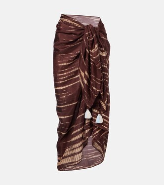 Tie-dye silk beach cover-up | Anna Kosturova