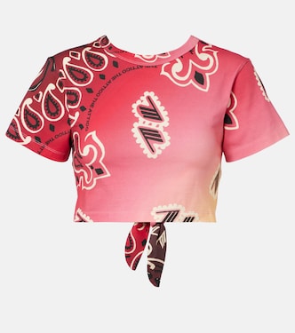 Bedrucktes Cropped-Top aus Baumwolle | The Attico