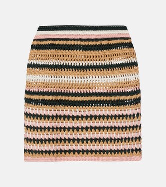 Crochet cotton miniskirt | The Upside