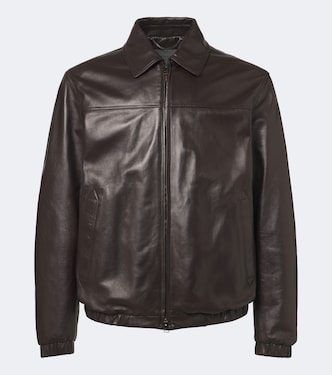 Leather blouson jacket | Canali