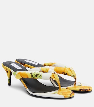 Floral padded thong sandals  | Alaïa
