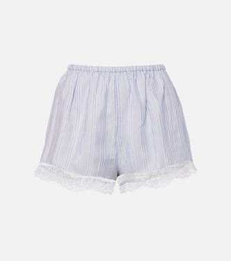 Stripe Lace silk shorts | Frame