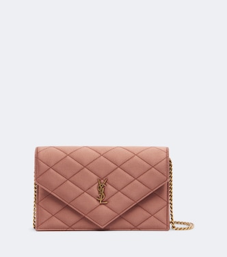Paris Mini satin wallet on chain | Saint Laurent