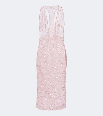 Olympia sequined silk midi dress | The New Arrivals Ilkyaz Ozel