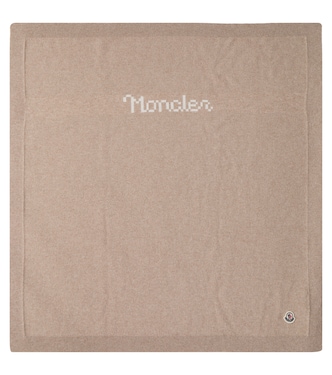 Manta en mezcla de lana y cachemir con logo | Moncler Enfant