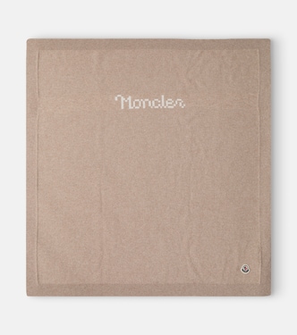 Logo wool and cashmere blanket | Moncler Enfant