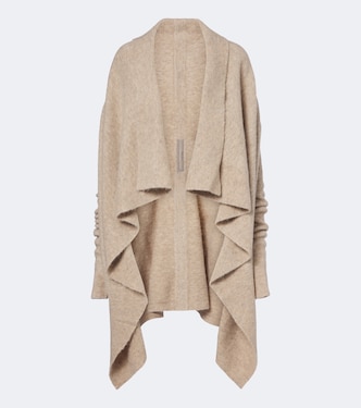 Hooded alpaca and wool-blend cardigan | Rick Owens