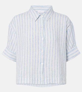 Greya striped cotton and linen shirt | Velvet