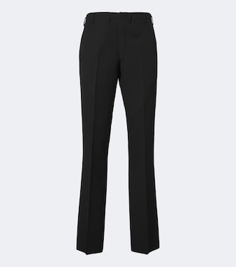 Virgin wool twill slim pants  | Prada