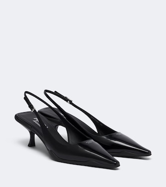 Leather slingback pumps | Prada