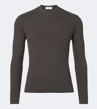Henley-Shirt Falk aus Baumwolle und Kaschmir | Lisa Yang