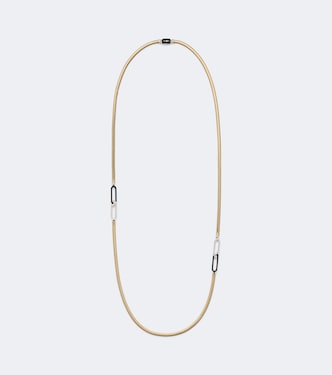 Feelings 18kt gold and enamel necklace with diamonds | Nikos Koulis