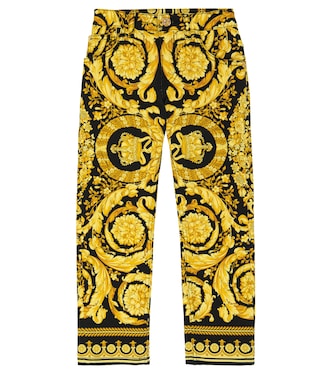 Barocco cotton-blend jeans | Versace Kids