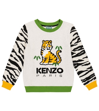 Sweat-shirt imprimé en coton à logo | Kenzo Kids
