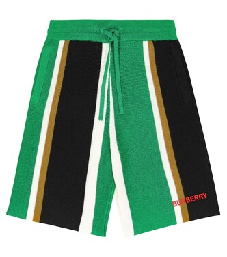 Striped wool and cashmere shorts | Burberry Kids