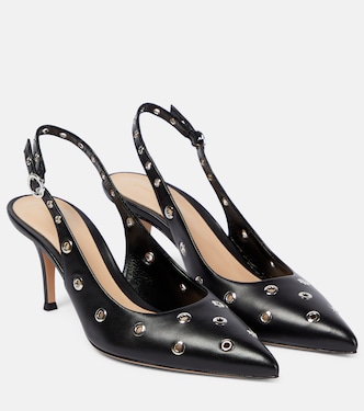 Lydia studded leather slingback pumps | Gianvito Rossi