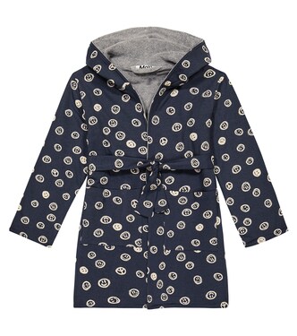 Wave printed cotton robe | Molo