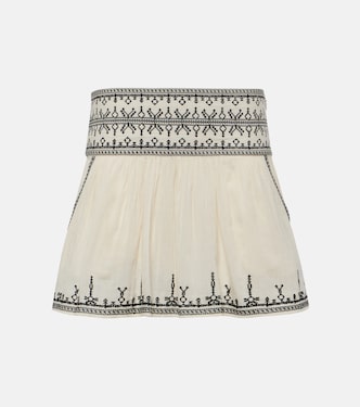 Minifalda Picadilia de algodón fruncida | Marant Etoile