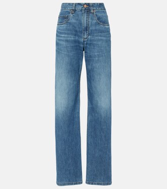 High-Rise Straight Jeans | Brunello Cucinelli