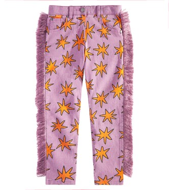 Bright Stars printed fringed jeans | Stella McCartney Kids
