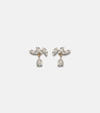 Boucles d'oreilles Muse Drop en or 10 ct et diamants | Stone and Strand