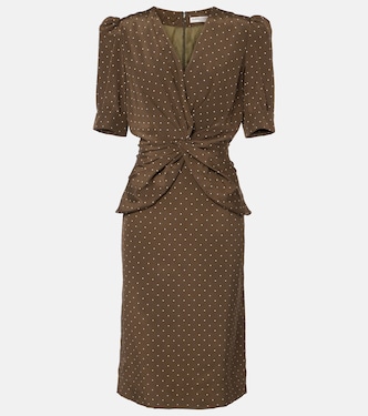 Robe midi en soie à pois | Alessandra Rich