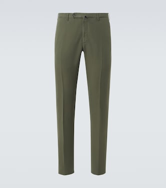 Linen and cotton straight pants | Slowear