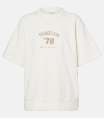 Logo patch-appliqué cotton jersey T-shirt  | Brunello Cucinelli