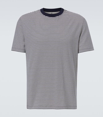 Striped cotton jersey T-shirt | Brunello Cucinelli
