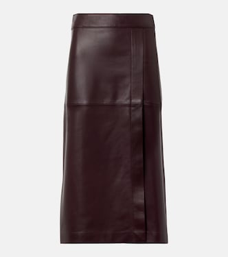 Leather midi skirt | Joseph