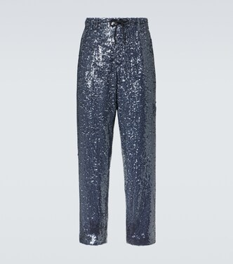 Pantaloni regular con paillettes | Dries Van Noten