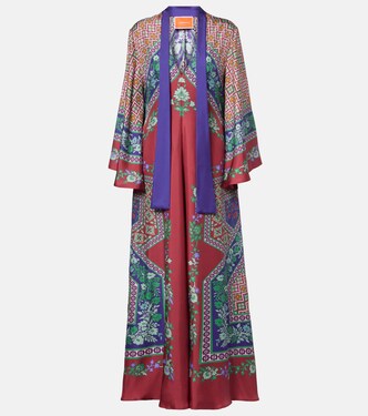 Magnifico printed silk maxi dress | La DoubleJ