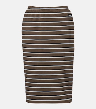 Sasseline striped cotton jersey pencil skirt | Rotate