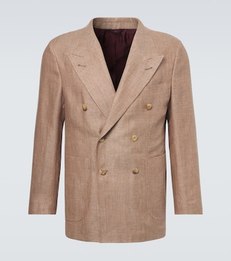 Herringbone linen and wool blazer | Rubinacci