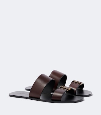 Sandalen Babylone aus Leder | Saint Laurent