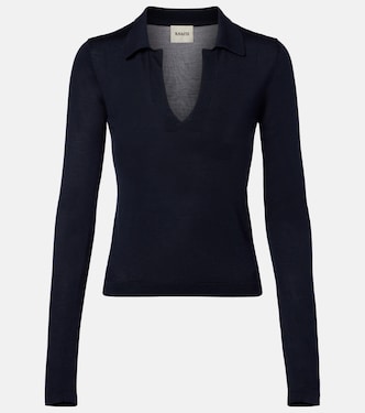 Mikel silk polo sweater | Khaite