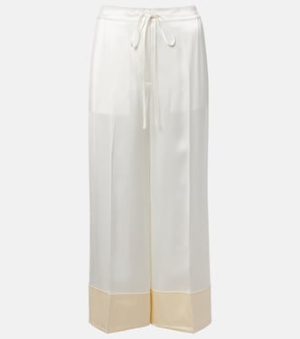Cropped satin wide-leg pants | Toteme