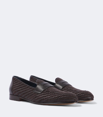 Appia皮革与绒面革便士乐福鞋 | Brioni