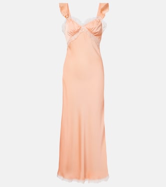 Maxikleid Sella aus Satin mit Spitze | Faithfull