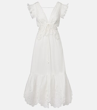 Broderie anglaise cotton midi dress | Farm Rio