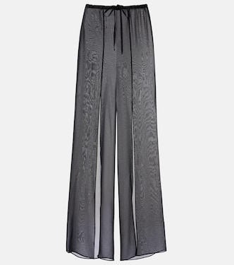 Pantalon ample Monogram en soie | Balmain