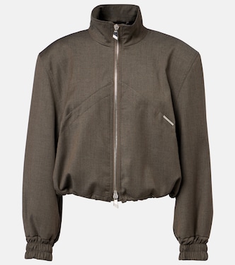 Chaqueta bomber en mezcla de lana virgen | The Attico