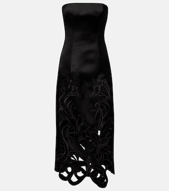 Rayna floral-appliqué bustier gown | Leo Lin