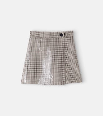 Sequined houndstooth skort | Monnalisa