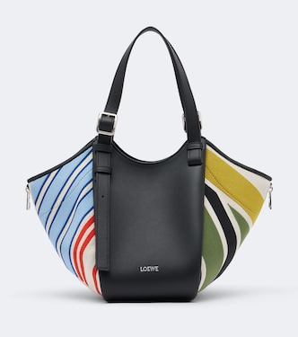 Hammock Flip embroidered striped tote bag | Loewe
